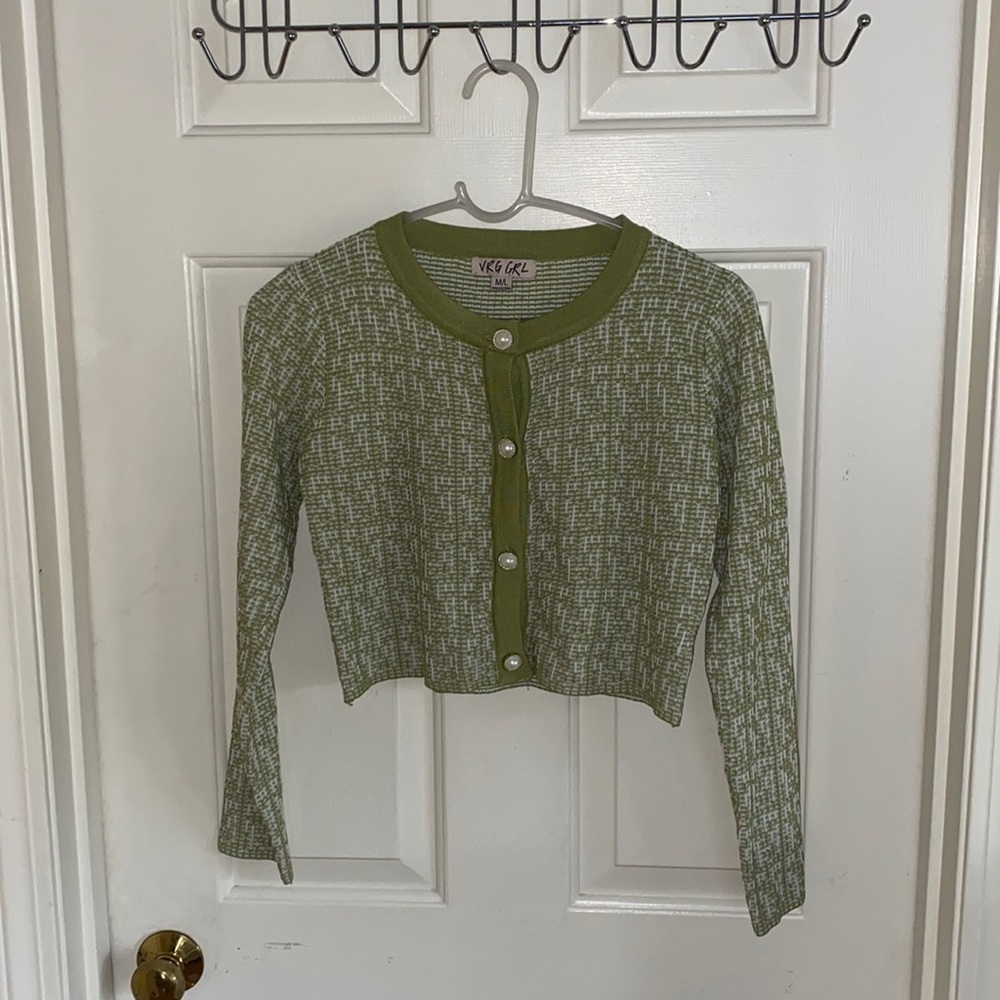 Green Verge Girl Cardigan, Size M/L